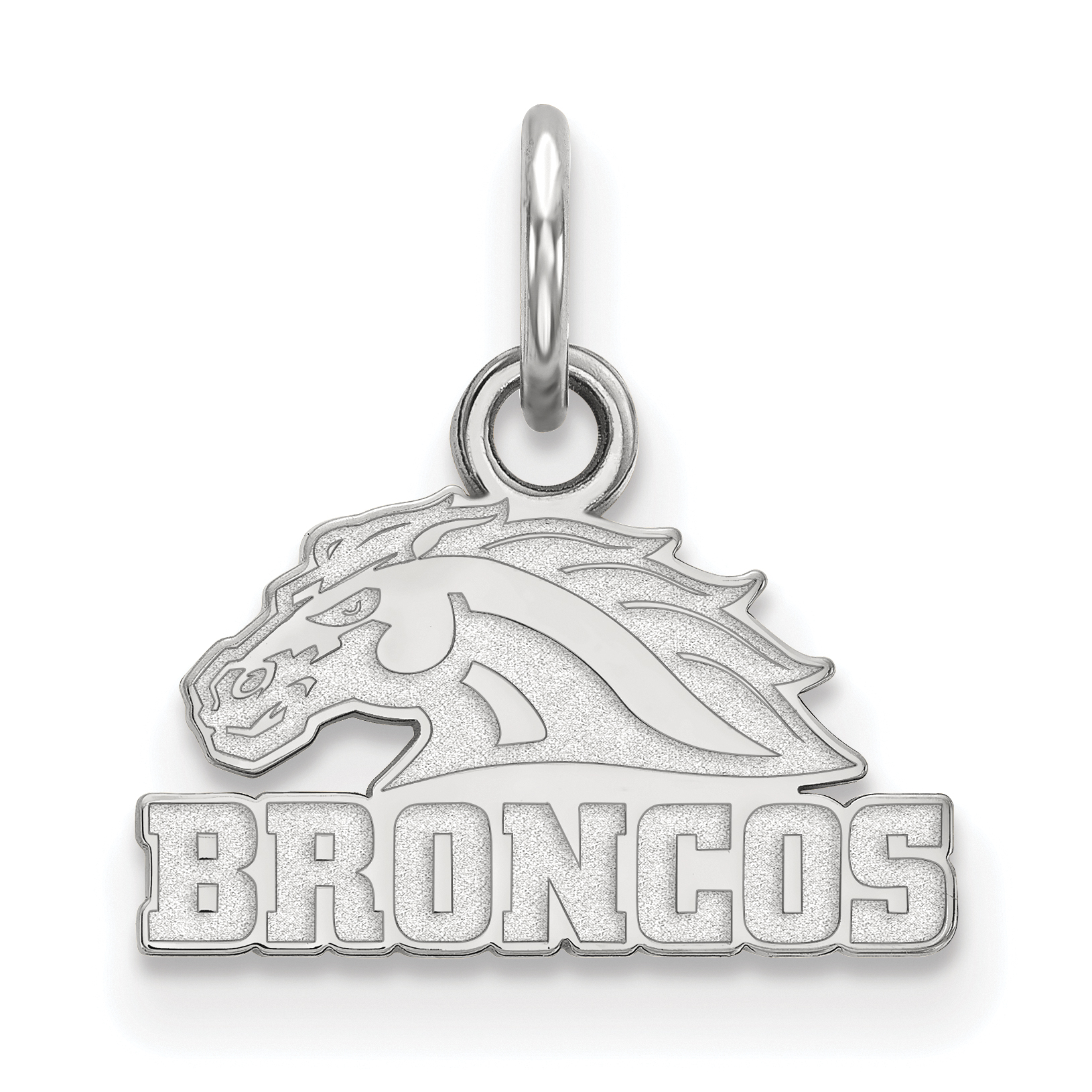 Western Michigan University Broncos Mascot Head Pendant in Sterling Silver 10x12mm Western Michigan University Broncos Mascot Head Pendant in Sterling Silver 10x12mm